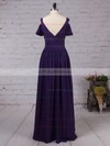 Empire V-neck Floor-length Chiffon Ruffles Bridesmaid Dresses #PDS01013547