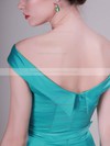 Satin A-line Off-the-shoulder Knee-length Draped Bridesmaid Dresses #PDS02013637