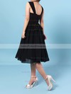 A-line V-neck Knee-length Chiffon Sashes / Ribbons Bridesmaid Dresses #PDS01013572