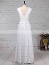A-line V-neck Floor-length Chiffon Ruffles Bridesmaid Dresses #PDS01013587