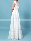 A-line V-neck Floor-length Chiffon Ruffles Bridesmaid Dresses #PDS01013587