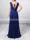 A-line V-neck Floor-length Chiffon Pleats Bridesmaid Dresses #PDS01013591