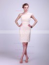 Chiffon Sheath/Column One Shoulder Knee-length Pleats Bridesmaid Dresses #PDS02013681