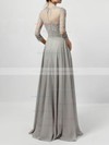 A-line Scoop Neck Floor-length Chiffon Tulle Appliques Lace Mother of the Bride Dresses #PDS01021724