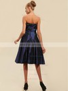 Taffeta A-line Strapless Tea-length Ruched Bridesmaid Dresses #PDS02042134