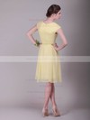 Chiffon A-line Cowl Knee-length Pleats Bridesmaid Dresses #PDS02042136