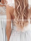 A-line Scoop Neck Floor-length Tulle Chiffon Appliques Lace Bridesmaid Dresses #PDS01013628