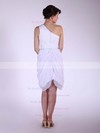 Chiffon A-line One Shoulder Knee-length Pleats Bridesmaid Dresses #PDS02042144