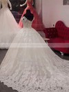 Ball Gown Off-the-shoulder Chapel Train Tulle Appliques Lace Wedding Dresses #PDS00023346