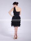 Chiffon A-line One Shoulder Knee-length Ruffles Bridesmaid Dresses #PDS02042147