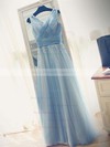 A-line V-neck Tulle Floor-length Beading Glamorous Bridesmaid Dresses #PDS010020102764