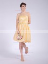 Taffeta Empire Strapless Knee-length Bow Bridesmaid Dresses #PDS02042148
