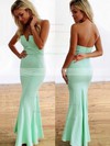 Trumpet/Mermaid Strapless Jersey Ankle-length with Ruffles Bridesmaid Dresses #PDS010020104418