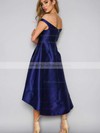 A-line Off-the-shoulder Satin Asymmetrical Pockets Bridesmaid Dresses #PDS010020105378