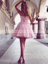 A-line Sweetheart Satin Short/Mini Ruffles Bridesmaid Dresses #PDS010020105931