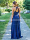 A-line Halter Floor-length Chiffon Lace Bridesmaid Dresses #PDS01013758