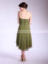 Chiffon A-line Strapless Asymmetrical Pleats Bridesmaid Dresses #PDS01012031