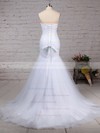 Trumpet/Mermaid Sweetheart Sweep Train Tulle Ruched Wedding Dresses #PDS00023219
