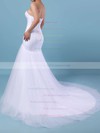 Trumpet/Mermaid Sweetheart Sweep Train Tulle Ruched Wedding Dresses #PDS00023219