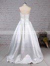 Ball Gown Sweetheart Floor-length Lace Satin Bow Wedding Dresses #PDS00023256