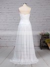 A-line Sweetheart Sweep Train Chiffon Beading Wedding Dresses #PDS00023260
