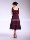 Chiffon A-line Square Tea-length Ruffles Bridesmaid Dresses #PDS01012033