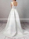 Ball Gown Square Neckline Sweep Train Satin Beading Wedding Dresses #PDS00023171