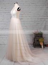Princess Scoop Neck Sweep Train Tulle Lace Wedding Dresses #PDS00023182