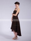 Chiffon A-line Strapless Asymmetrical Pleats Bridesmaid Dresses #PDS01012039
