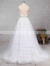 Ball Gown Halter Sweep Train Tulle Beading Wedding Dresses #PDS00023223