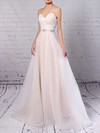 Princess Sweetheart Sweep Train Tulle Sequined Beading Wedding Dresses #PDS00023234