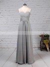 A-line V-neck Chiffon Floor-length Ruffles Bridesmaid Dresses #PDS01013533
