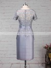 Sheath/Column Scoop Neck Lace Taffeta Knee-length Sashes / Ribbons Mother of the Bride Dresses #PDS01021667