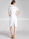 Taffeta Sheath/Column Strapless Knee-length Pleats Bridesmaid Dresses #PDS02013675