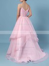 Ball Gown V-neck Organza Sweep Train Beading Wedding Dresses #PDS00023367