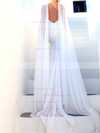 Lace Trumpet/Mermaid Scoop Neck Sweep Train Appliques Lace Wedding Dresses #PDS00023468