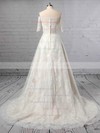 Princess Off-the-shoulder Sweep Train Lace Wedding Dresses #PDS00023397