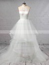 Ball Gown Halter Sweep Train Tulle Lace Wedding Dresses #PDS00023421