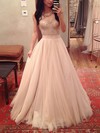 Ball Gown Sweetheart Floor-length Tulle with Appliques Lace Prom Dresses #PDS020104360