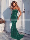 Sheath/Column Sweetheart Sweep Train Sequined Sequins Prom Dresses #PDS020104962
