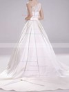 White One Shoulder Satin Lace Sashes/Ribbons Coolest Ball Gown Wedding Dress #PDS00020493