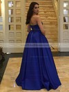 Ball Gown Strapless Floor-length Satin Ruffles Prom Dresses #PDS020105407
