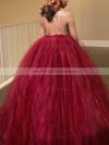 Ball Gown Halter Floor-length Organza Prom Dresses #PDS020105653