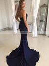 Trumpet/Mermaid Sweetheart Sweep Train Jersey Prom Dresses #PDS020106277