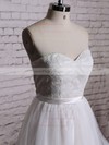 White Lace Tulle Sashes/Ribbons Sweetheart Casual Knee-length Wedding Dress #PDS00020533