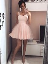 A-line Sweetheart Short/Mini Tulle Prom Dresses #PDS020106308