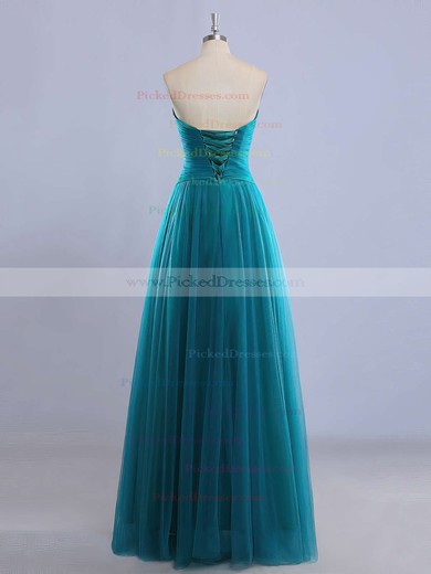 Elegant Sweetheart Tulle Beading Lace-up Floor-length Prom Dress #PDS020102225