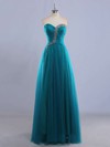 Elegant Sweetheart Tulle Beading Lace-up Floor-length Prom Dress #PDS020102225