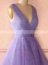 Princess V-neck Tiered Organza Floor-length Affordable Prom Dresses #PDS020102740