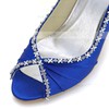 Women's Satin with Crystal Cone Heel Pumps Peep Toe #PDS03030003